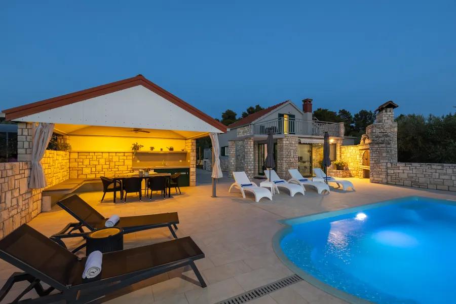 Villa Barbara at Night