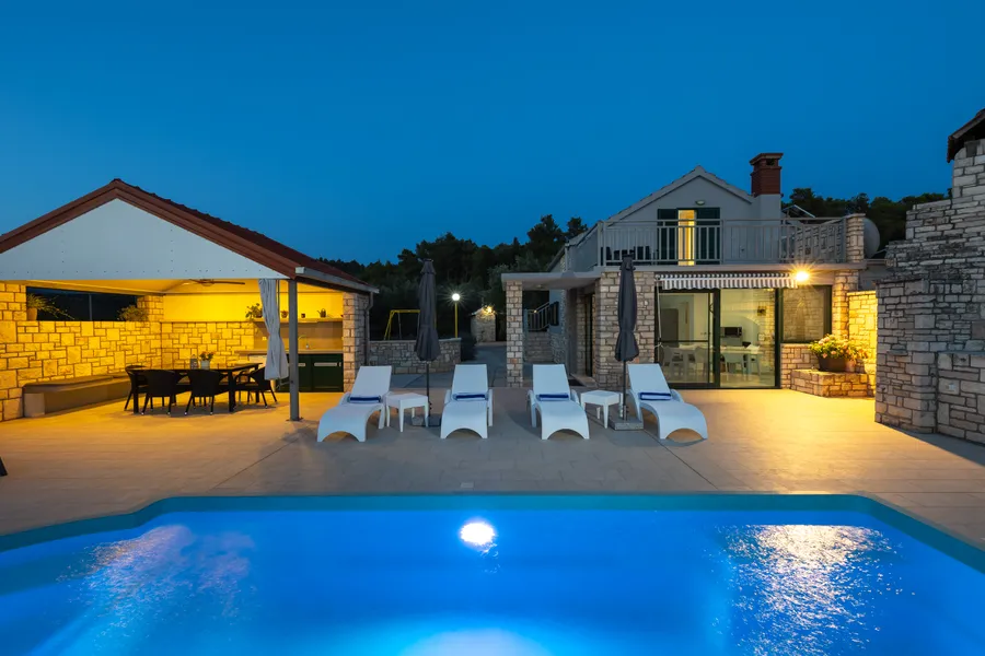 Villa Barbara at Night